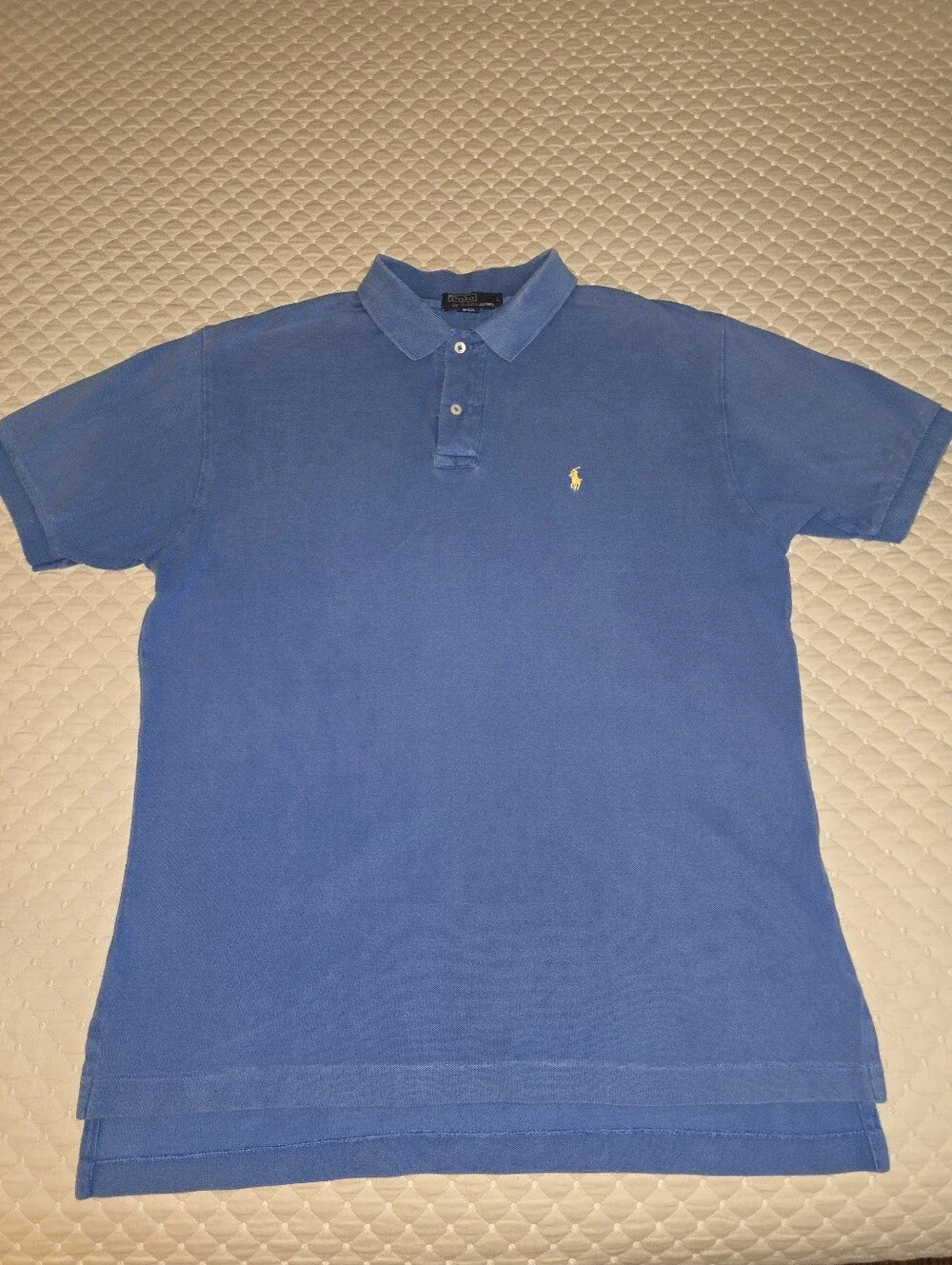 Lg - Ralph Lauren Men’s Royal Blue w/Yellow Pony Logo. (GOOD CONDITION)